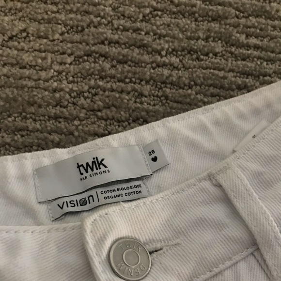 White twik straight leg jeans size 26 - Picture 2 of 4